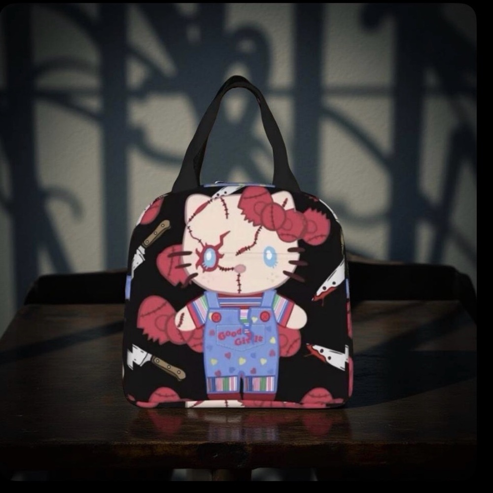 Hello Kitty Chucky Lunch Bag Insulated Cooler Bag Reusable Tote - Picture 10 of 10